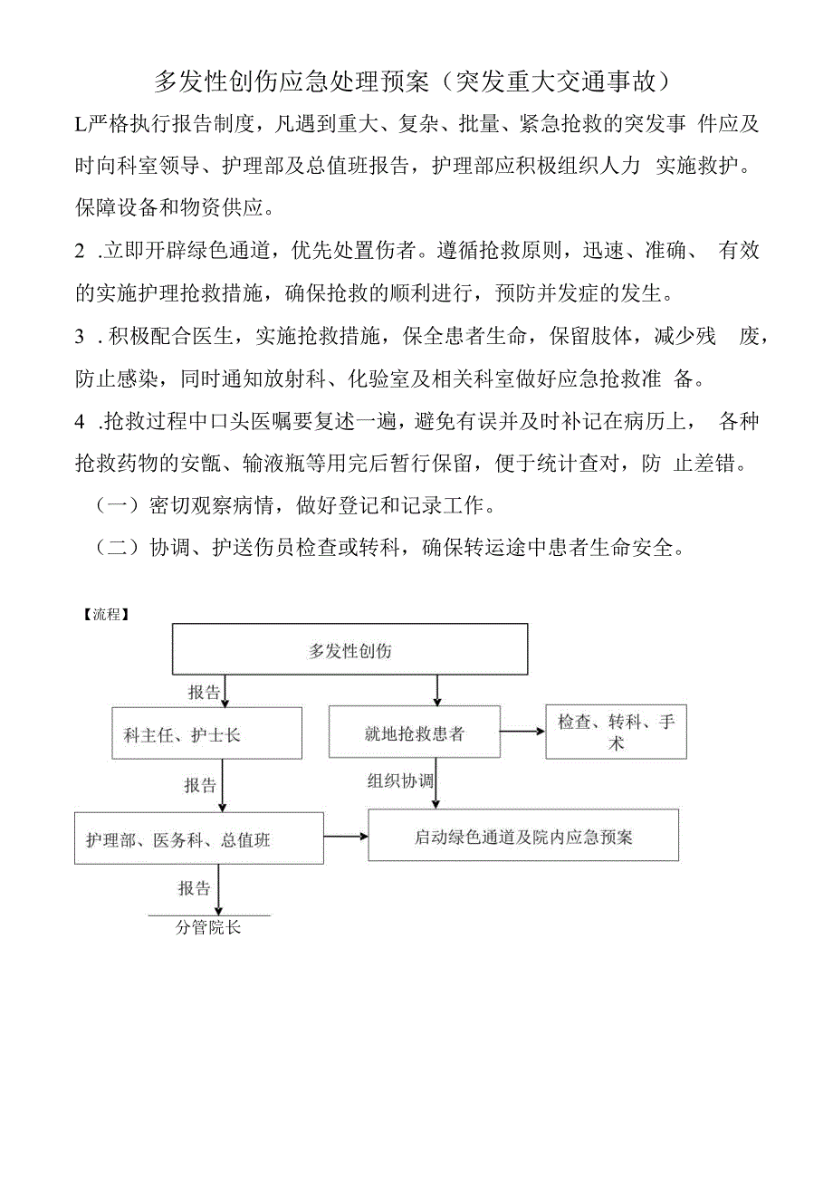 多发性创伤应急处理预案（突发重大交通事故）.docx_第1页