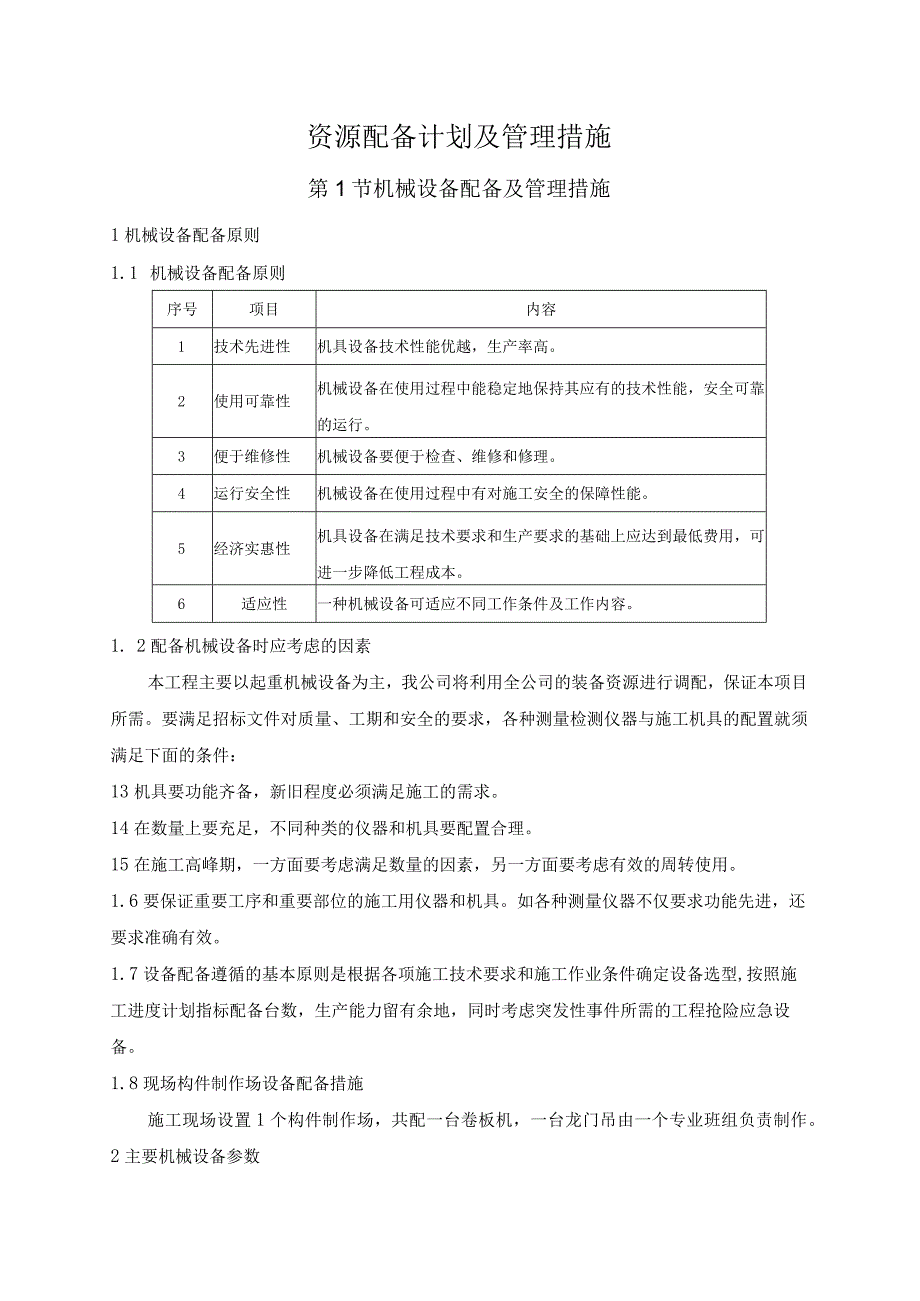 资源配备计划及管理措施.docx_第1页