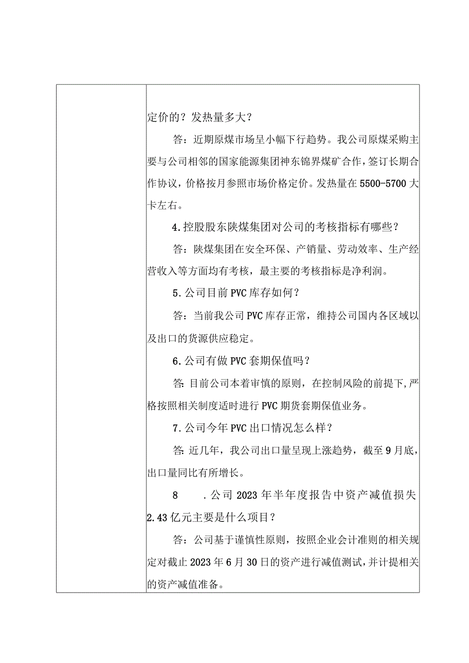 陕西北元化工集团股份有限公司投资者关系活动记录表.docx_第2页