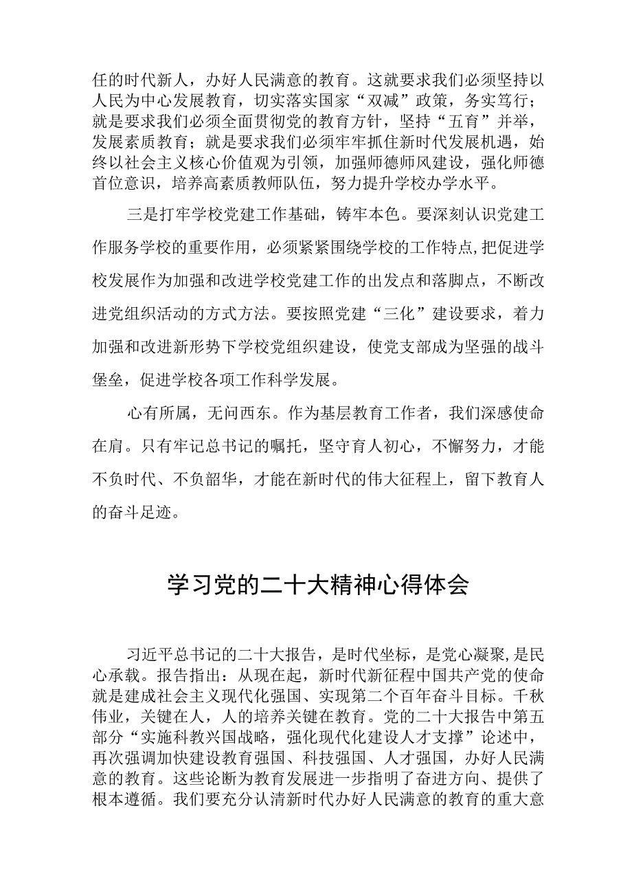 老师学习宣传贯彻党的二十大精神心得体会十一篇.docx_第2页