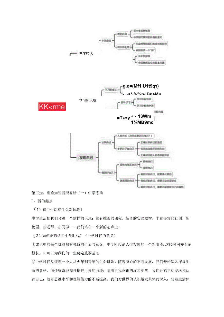 统编版七年级上册道德与法治第一单元 成长的节拍 期末复习学案.docx_第2页