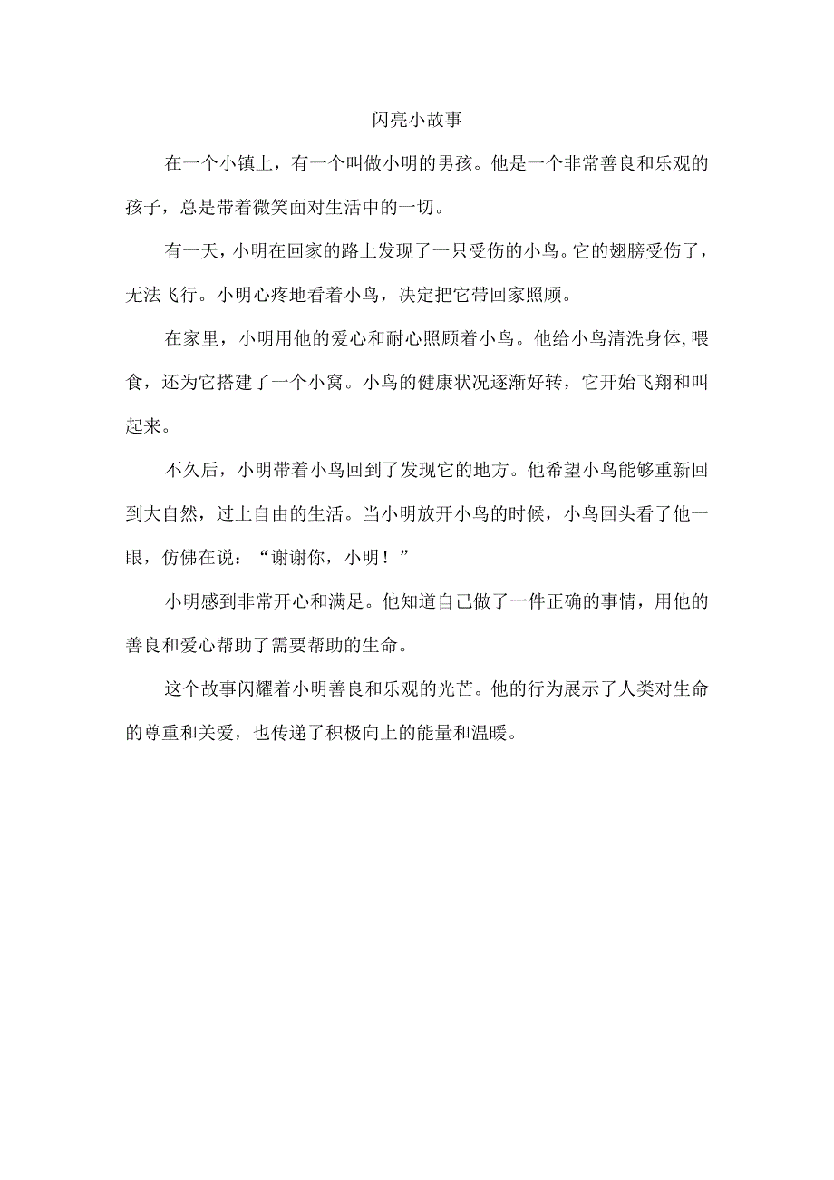 闪亮小故事.docx_第1页