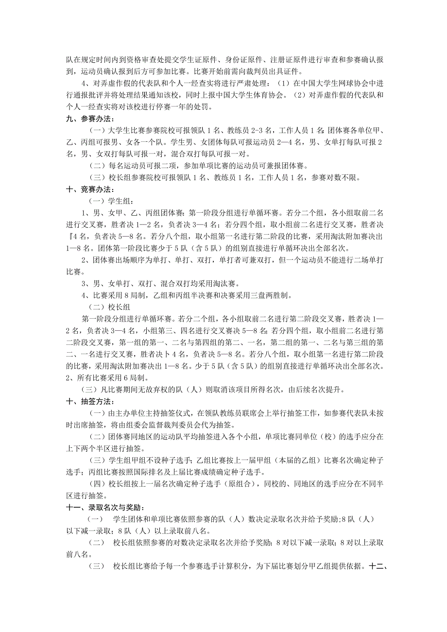 第十二届全国大学生网球锦标赛暨“校长杯”网球赛竞赛规程.docx_第2页