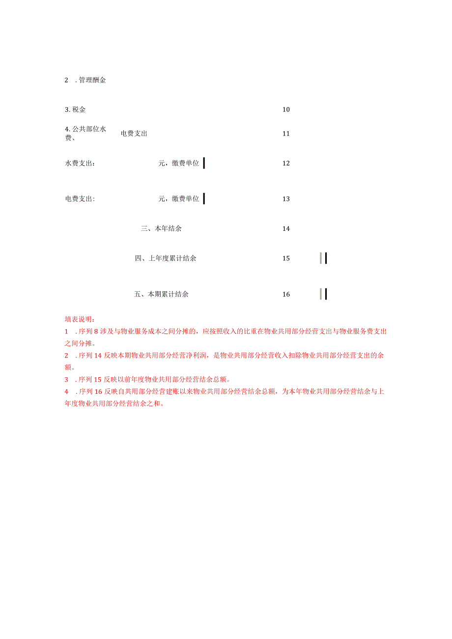 物业共用部分经营收支情况表（包干制附表）.docx_第2页