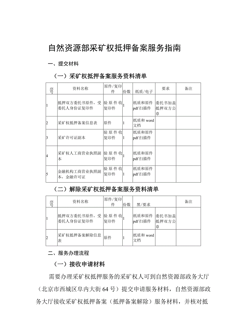 自然资源部采矿权抵押备案服务指南(1).docx_第1页