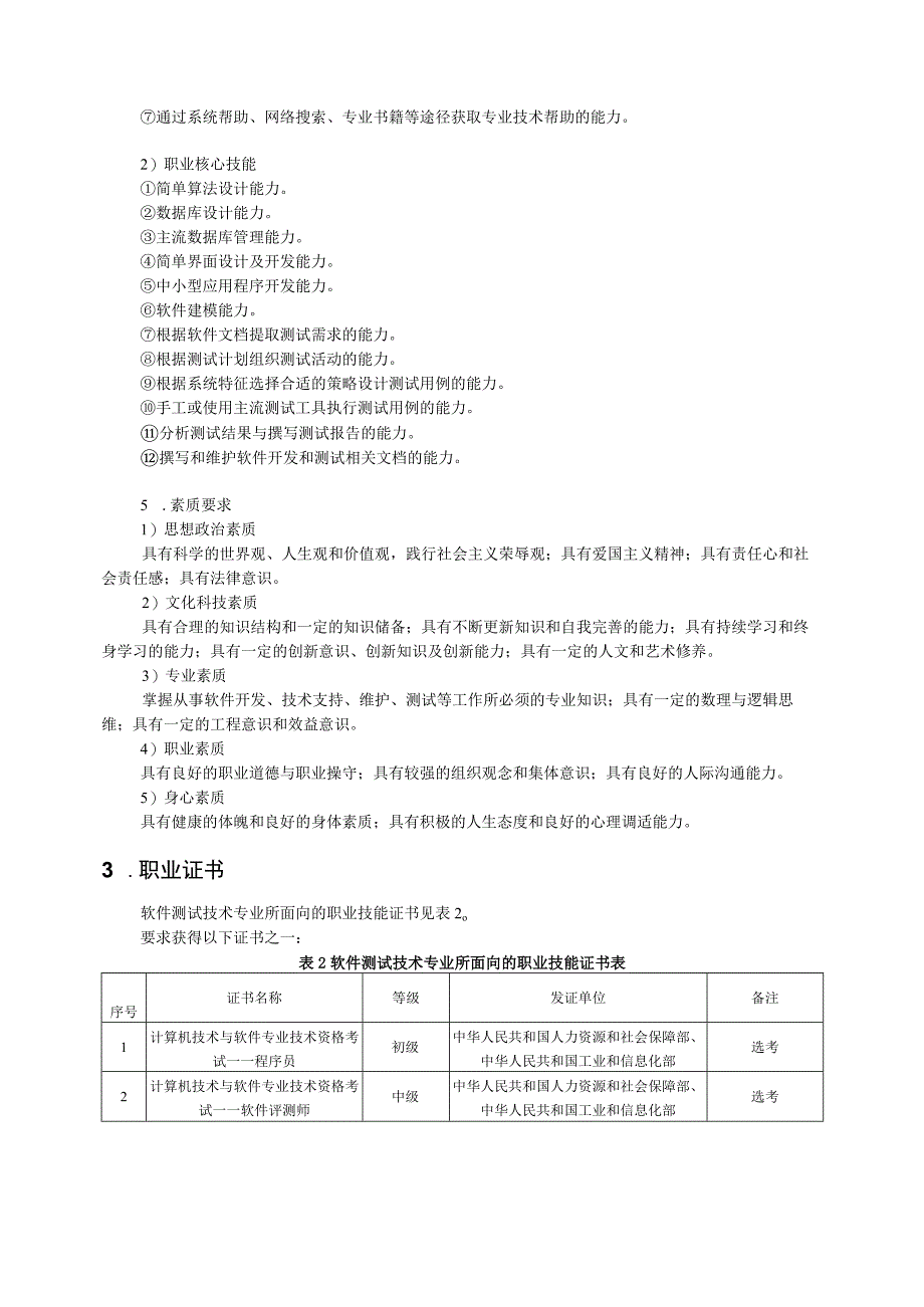 软件测试技术专业人才培养方案.docx_第3页