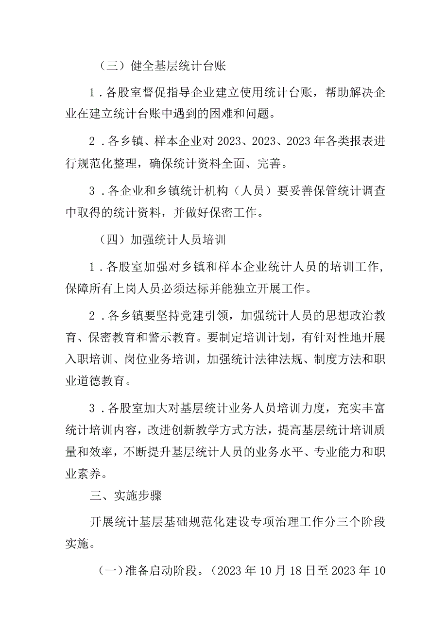 统计局开展统计基层基础规范化建设专项治理实施方案.docx_第3页