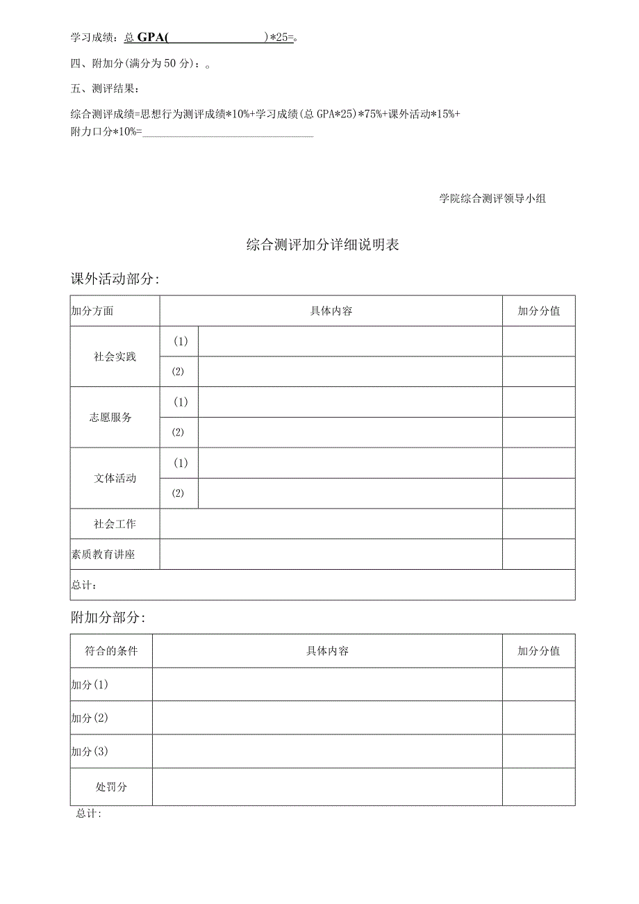 班级姓名学号学生综合素质测评表.docx_第2页