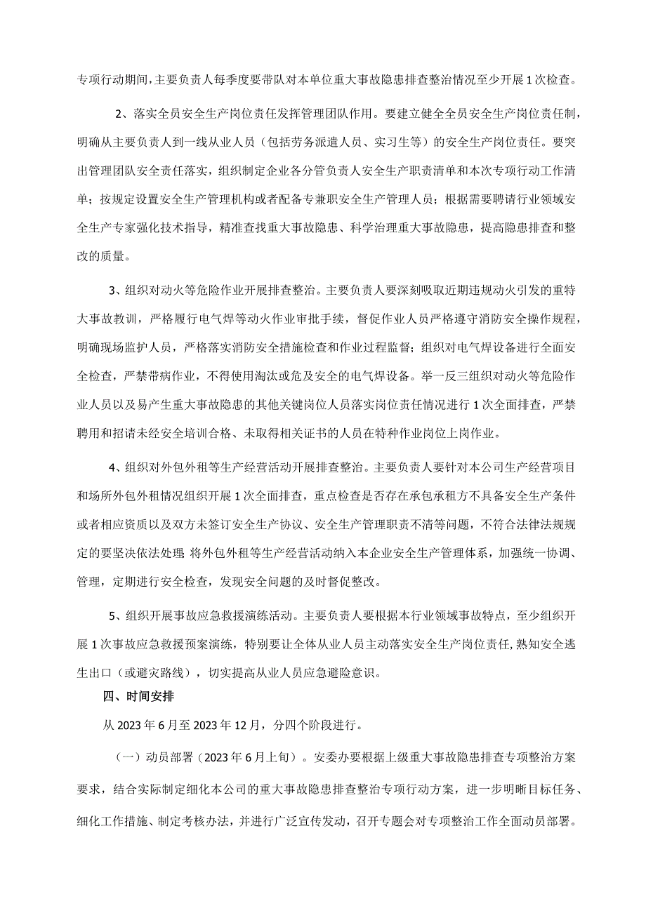 重大事故隐患专项行动实施方案模板.docx_第2页