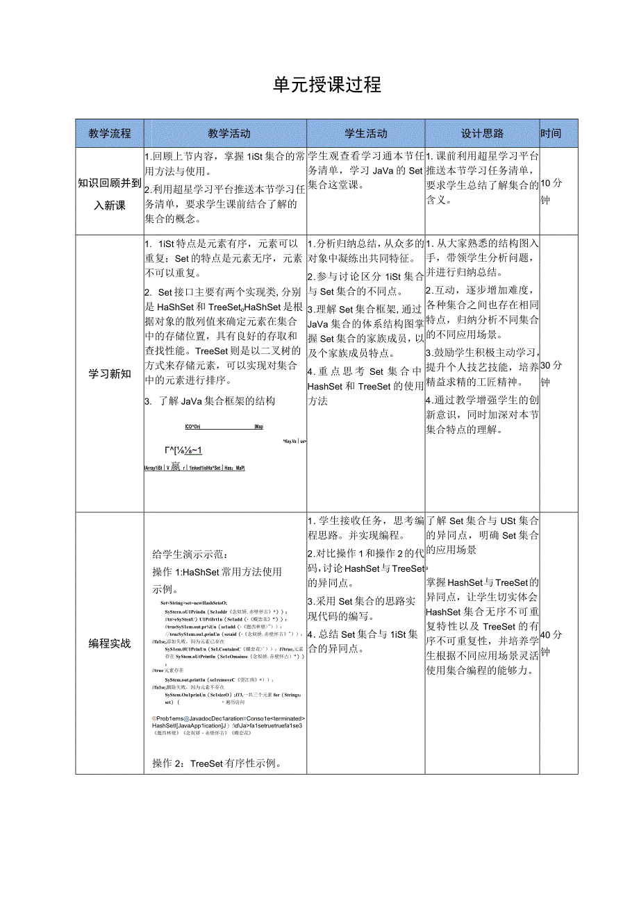 Java程序设计项目式教程 教案7-2 使用Set集合存储学生信息.docx_第3页