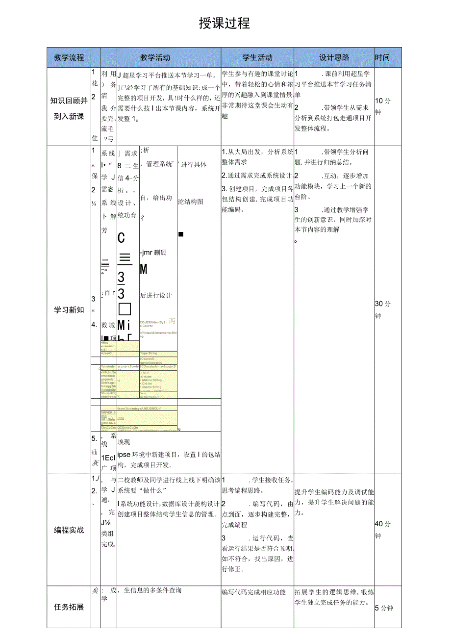 Java程序设计项目式教程 教案12-1 系统需求分析与设计.docx_第3页