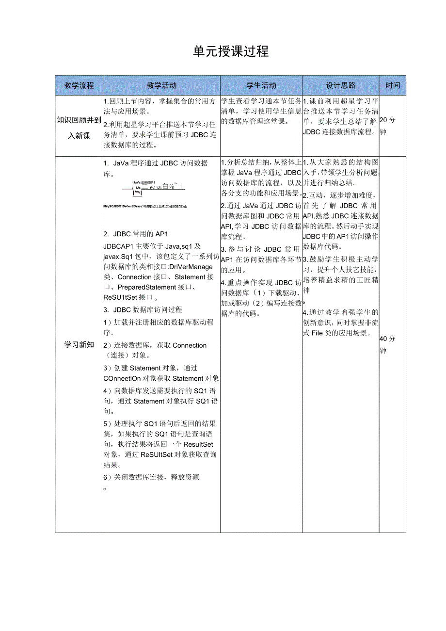 Java程序设计项目式教程 教案9-1 学生信息的数据库管理.docx_第3页