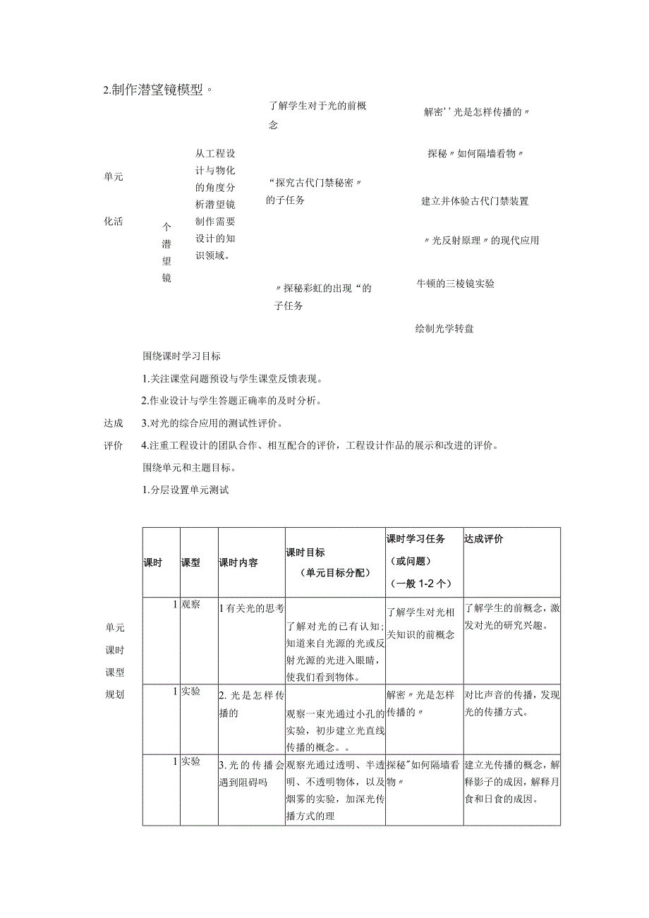 【大单元整体教学】教科版科学五年级上册第一单元《光》单元整体分析公开课教案教学设计课件资料.docx_第3页