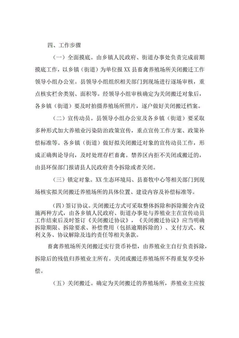 XX县畜禽养殖场所关闭搬迁工作方案.docx_第2页