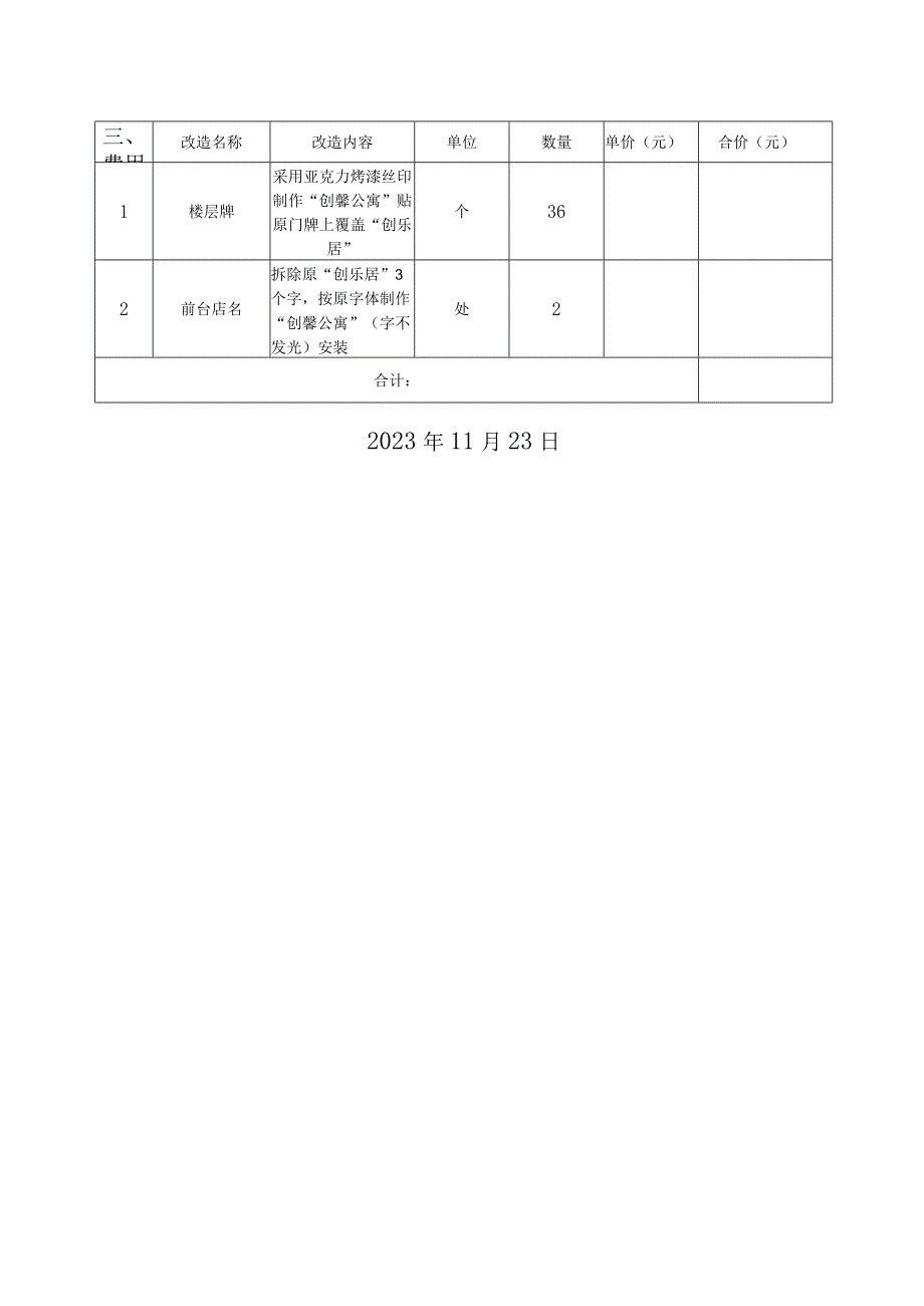 创馨公寓挂牌物料设计制作方案.docx_第3页