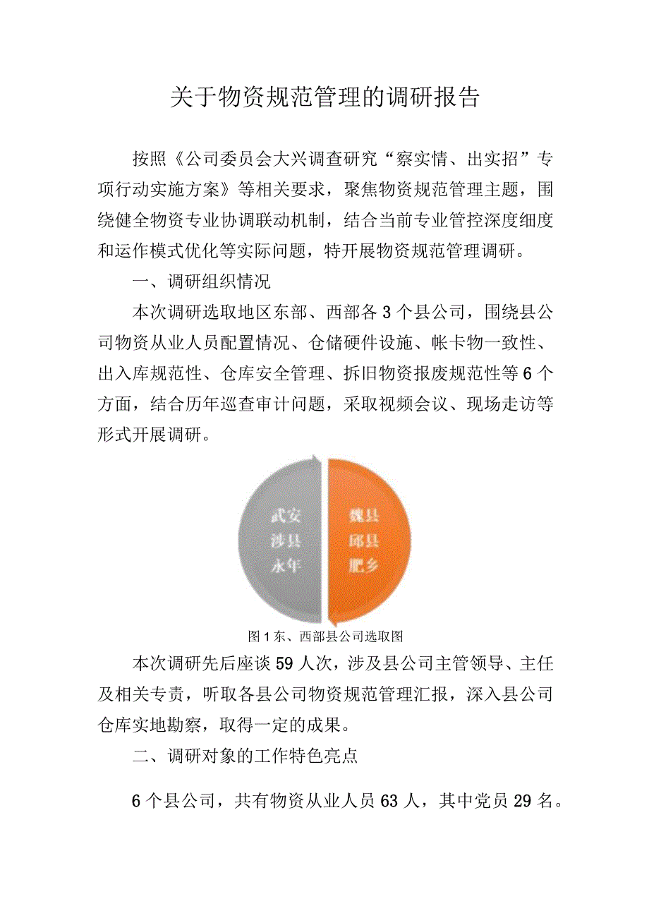 关于物资规范管理的调研报告.docx_第1页