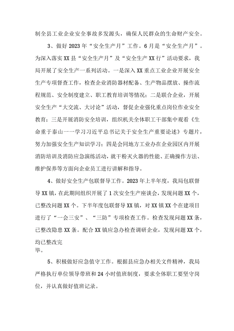 XX县经信局2023年安全生产工作总结.docx_第2页