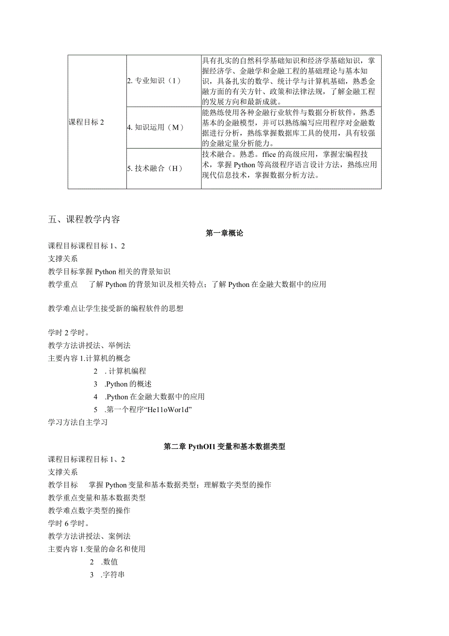 《Python程序设计》教学大纲课程概况.docx_第2页