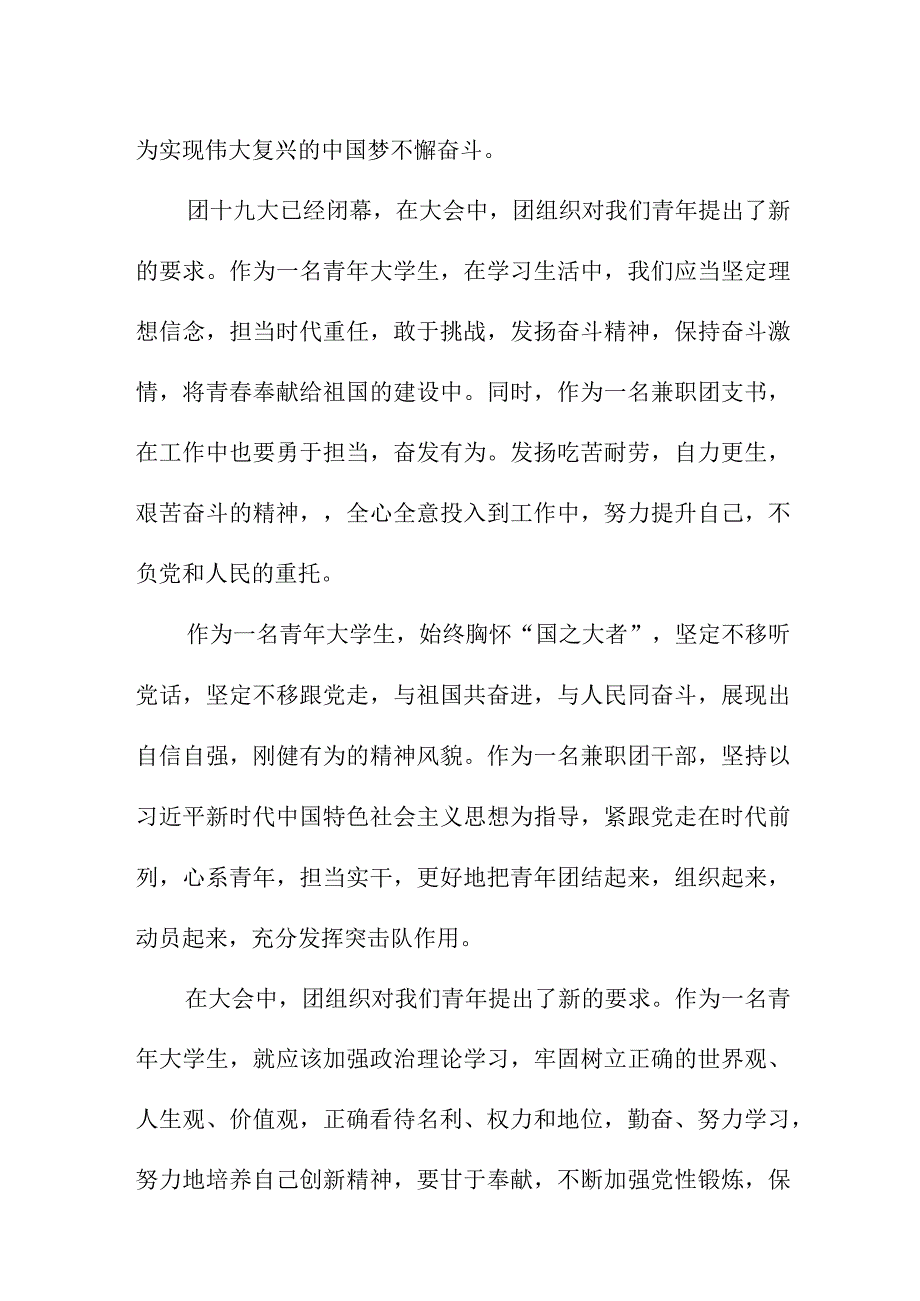 派出所学习贯彻共青团第十九次全国代表大会精神个人心得体会 5份.docx_第2页