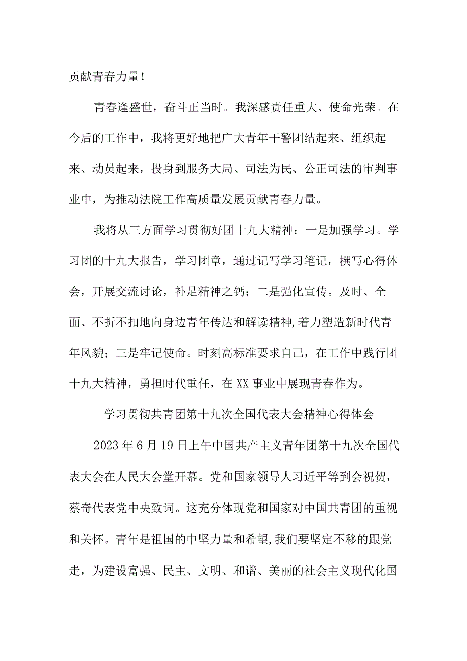 派出所所长学习贯彻共青团第十九次全国代表大会精神个人心得体会 汇编5份.docx_第2页