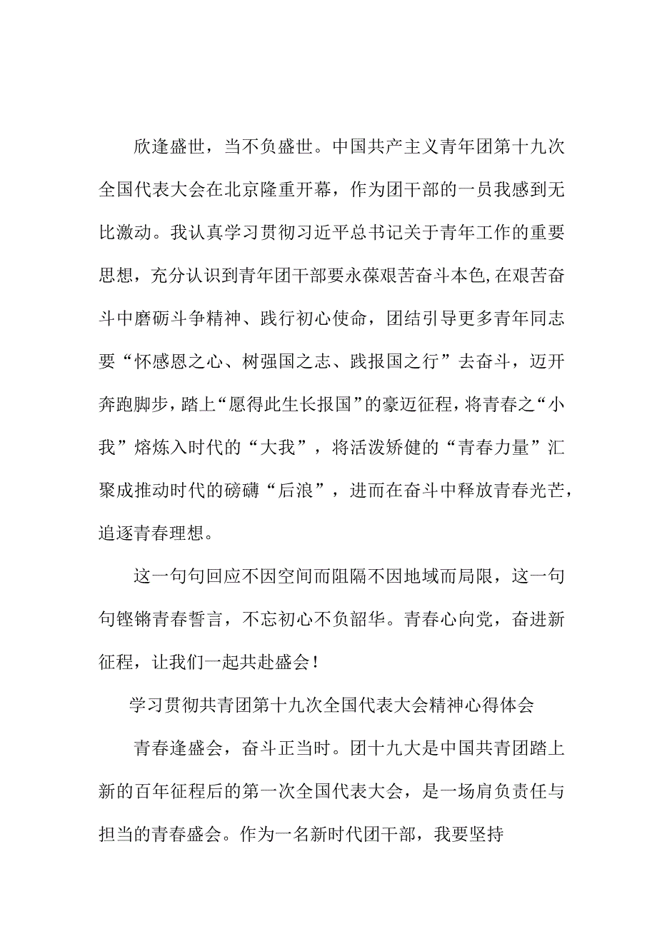 幼儿园教师学习贯彻共青团第十九次全国代表大会精神心得体会.docx_第3页