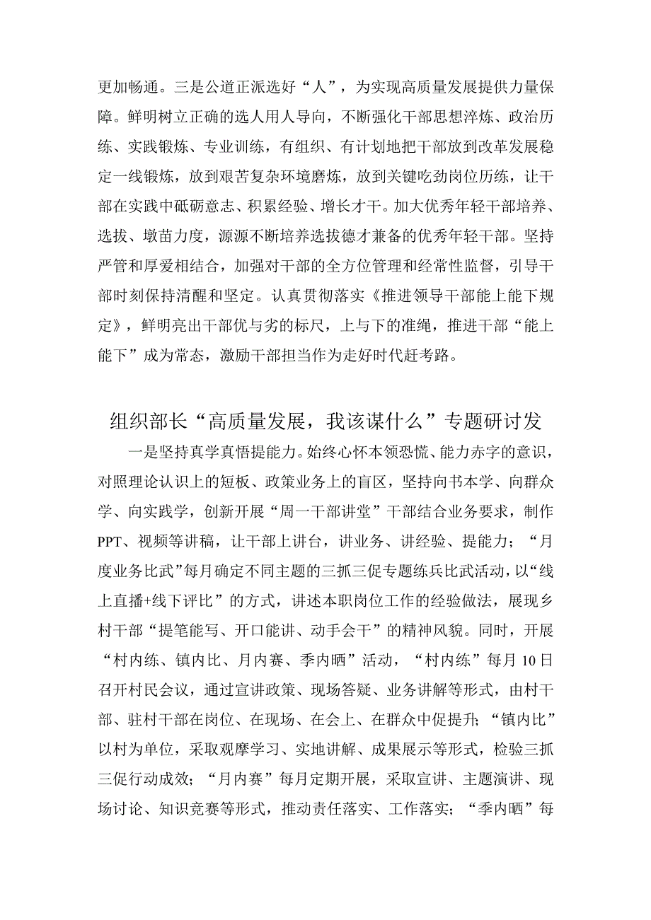 组织部长高质量发展我该谋什么专题研讨发言2篇.docx_第3页