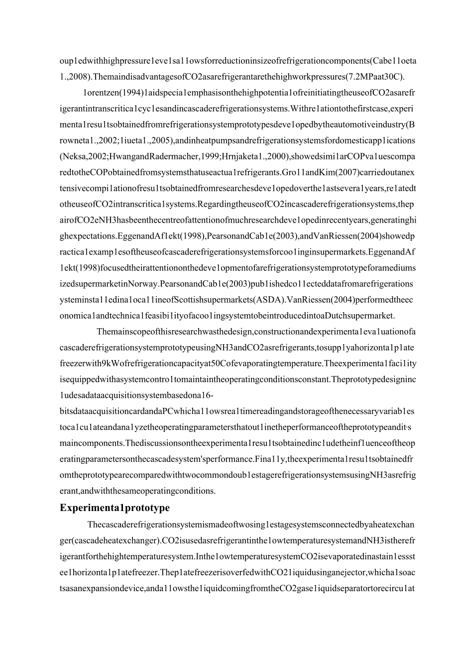 级联式二氧化碳和氨原型制冷系统制冷过程应用的实验性探究——外文翻译.docx_第2页