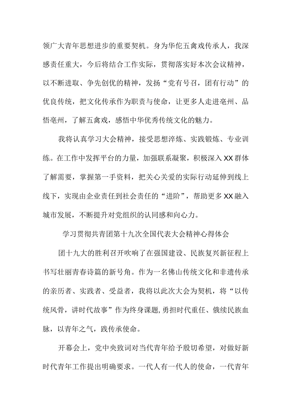 研究生学习贯彻共青团第十九次全国代表大会精神个人心得体会 合计4份.docx_第2页