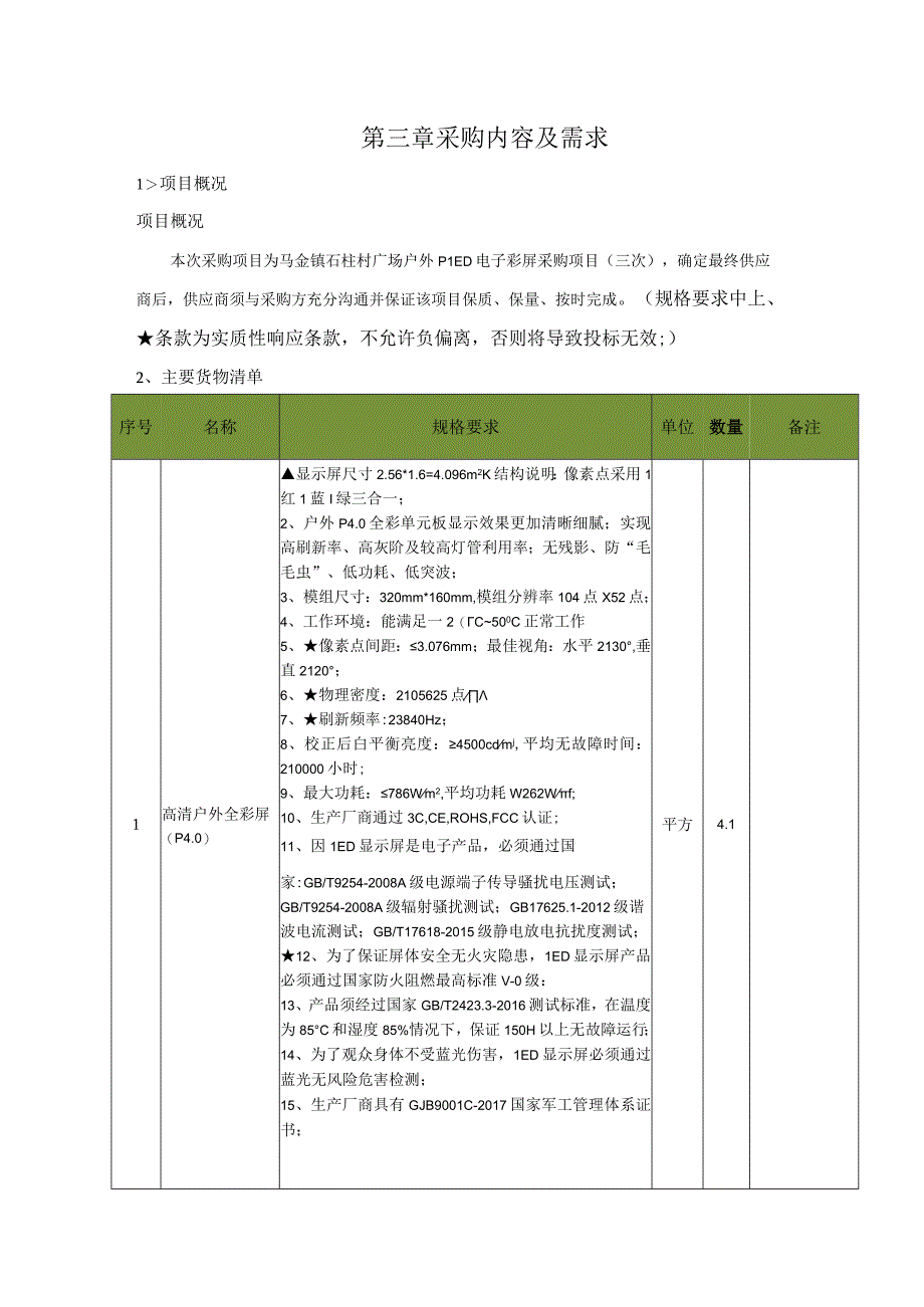 第三章采购内容及需求.docx_第1页