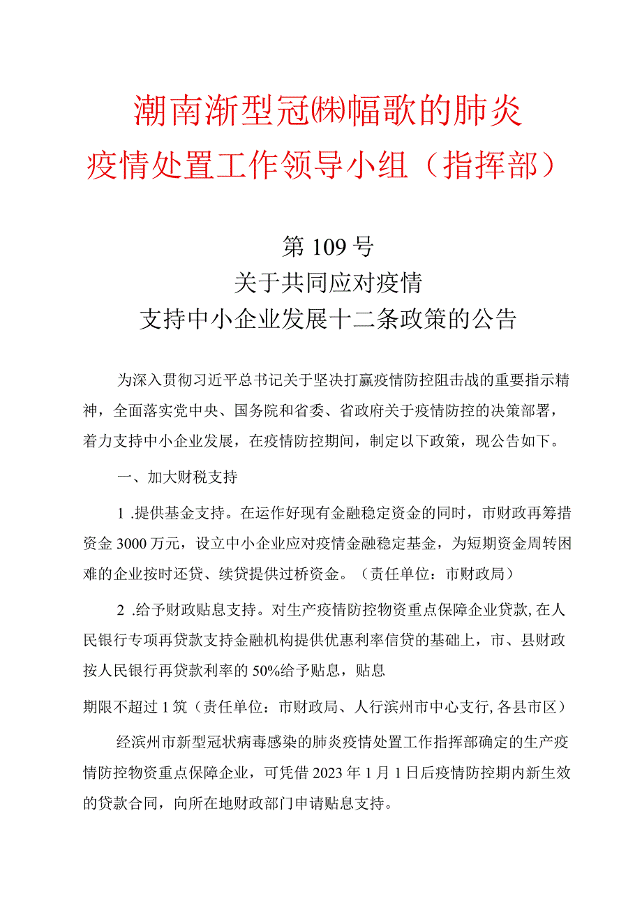 滨州市新型冠状病毒感染的肺炎疫情处置工作领导小组指挥部.docx_第2页