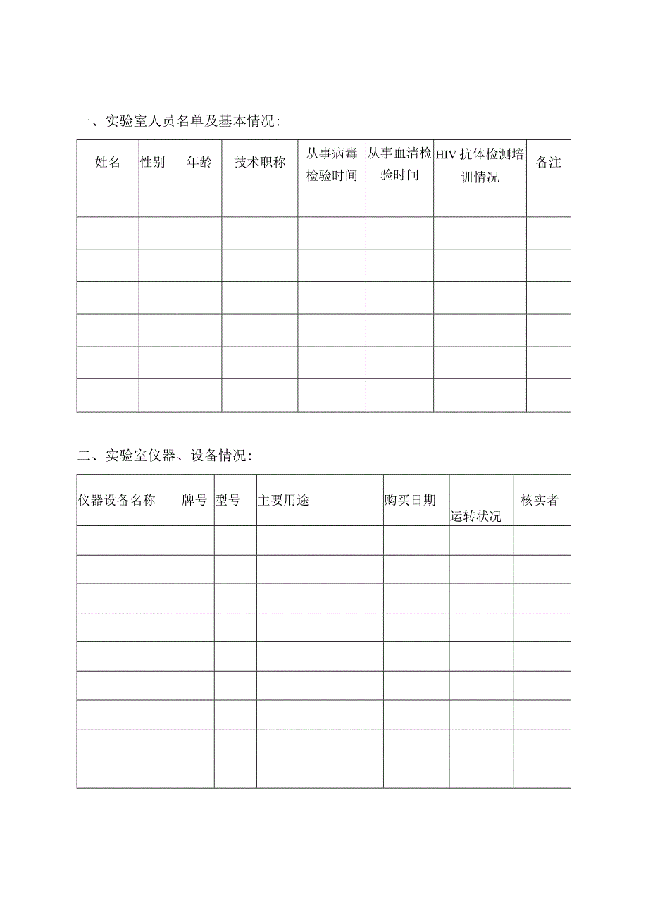 艾滋病抗体检测确证实验室技术与条件验收申请表.docx_第2页