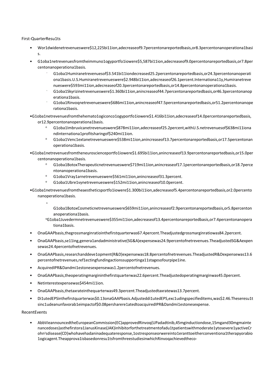 行业报告AbbVie2023年第一季度报告1684136300_市场营销策划_重点报告2023.docx_第2页