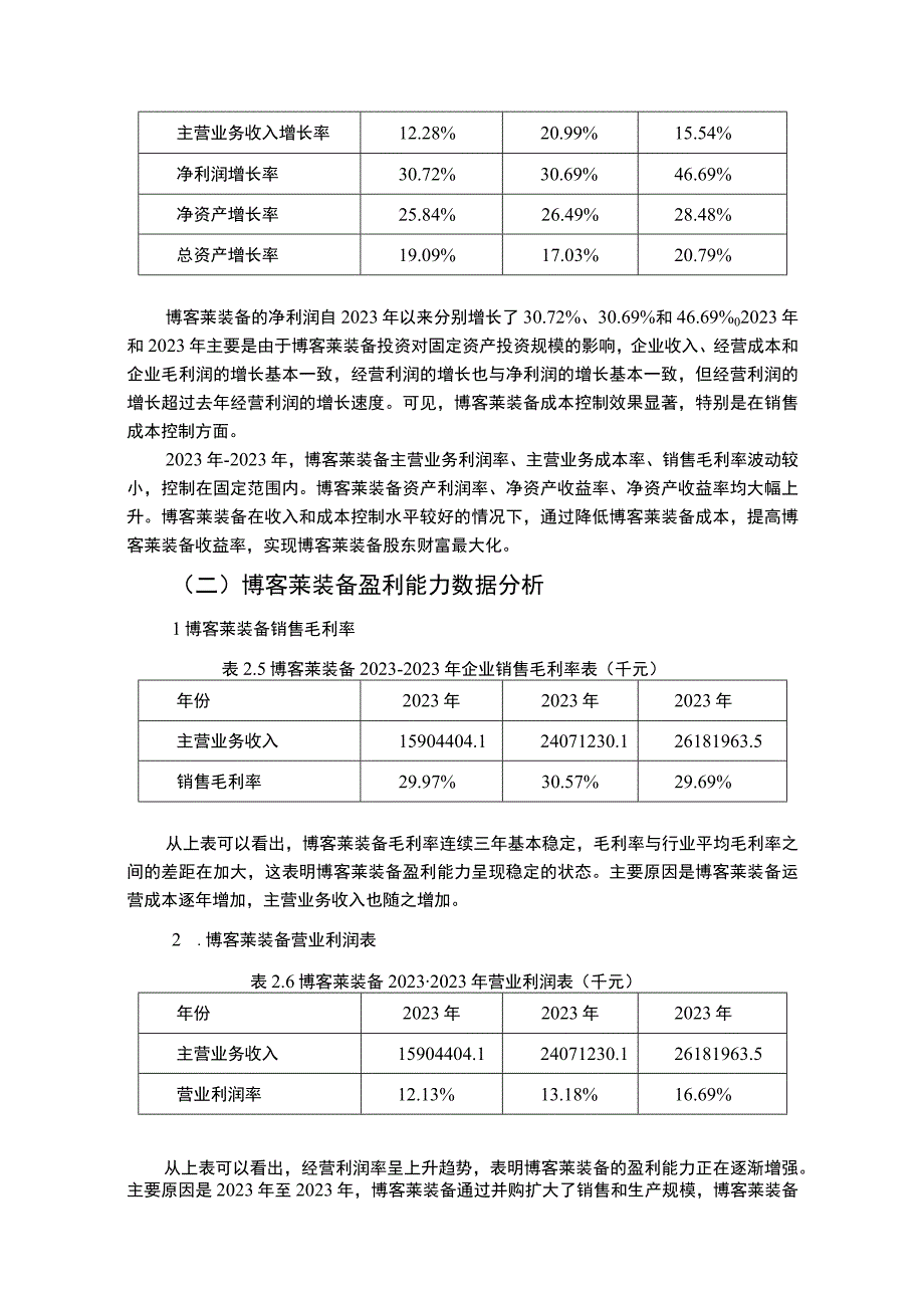 2023《博客莱装备盈利能力研究论文3200字》.docx_第3页