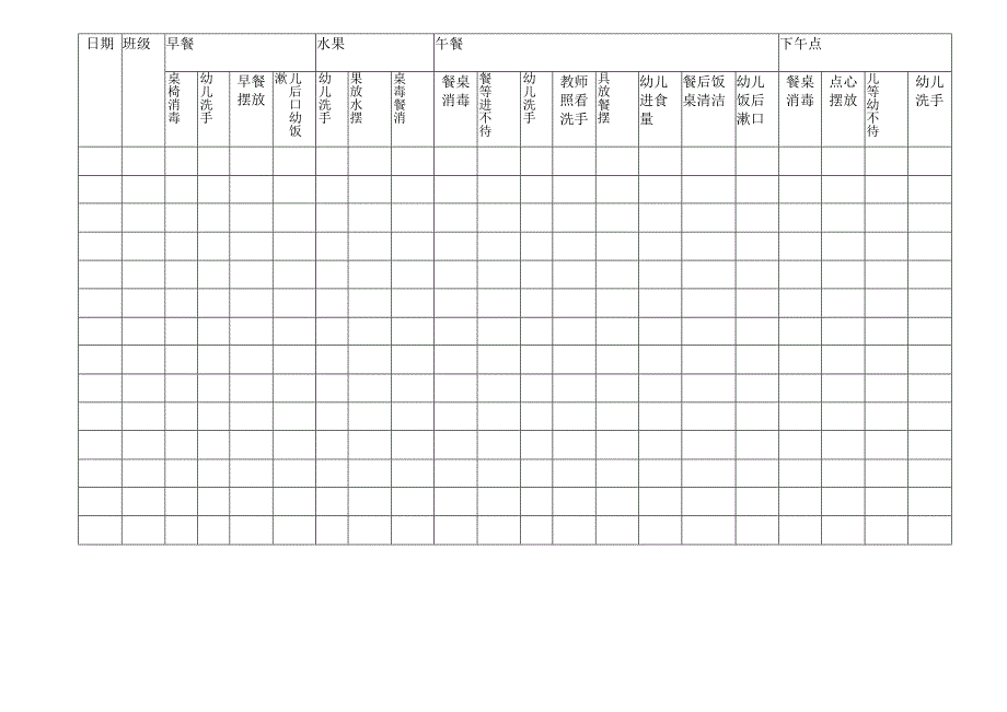 2023年幼儿园专用表格大全.docx_第1页