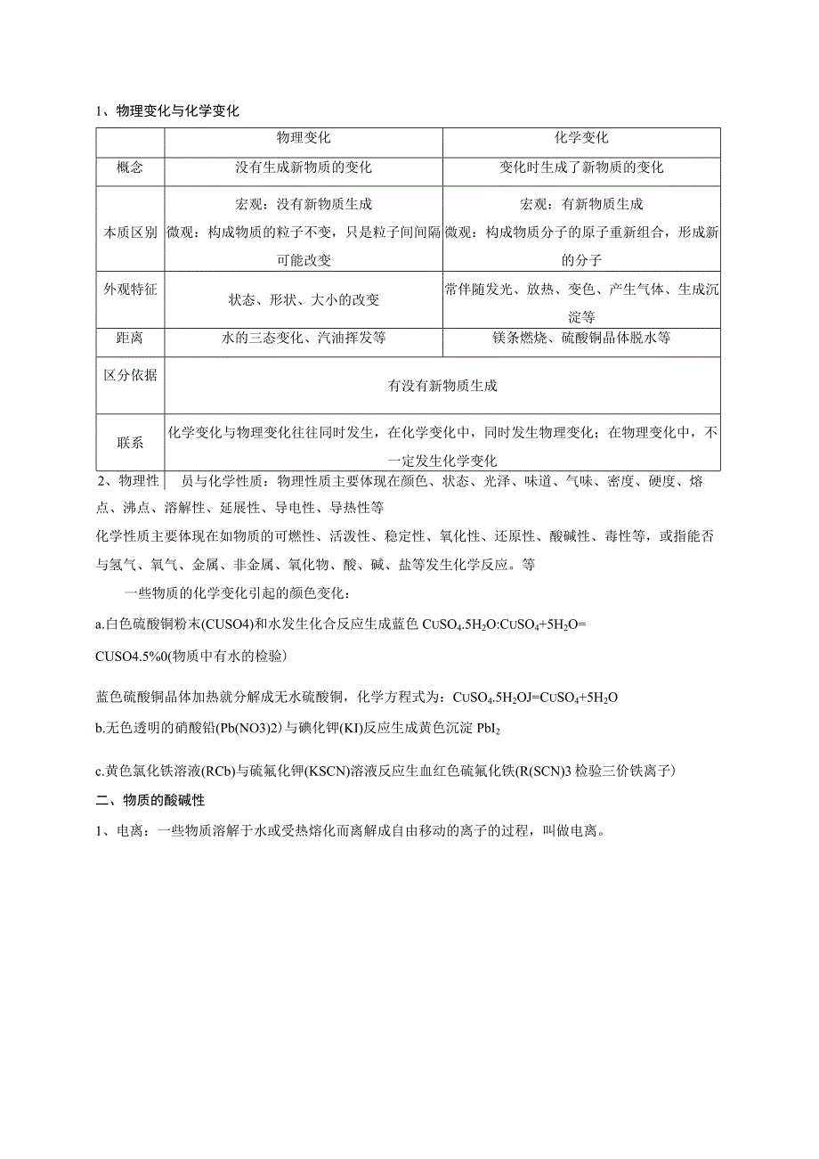 初中：第1讲 物质的变化酸碱性解析版.docx_第2页