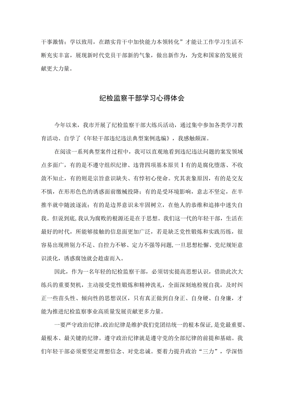 2023纪检监察干部队伍教育整顿心得10篇精选供参考范文.docx_第3页