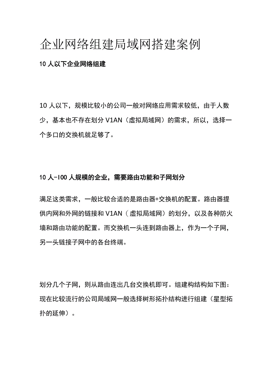 全企业网络组建局域网搭建案例.docx_第1页