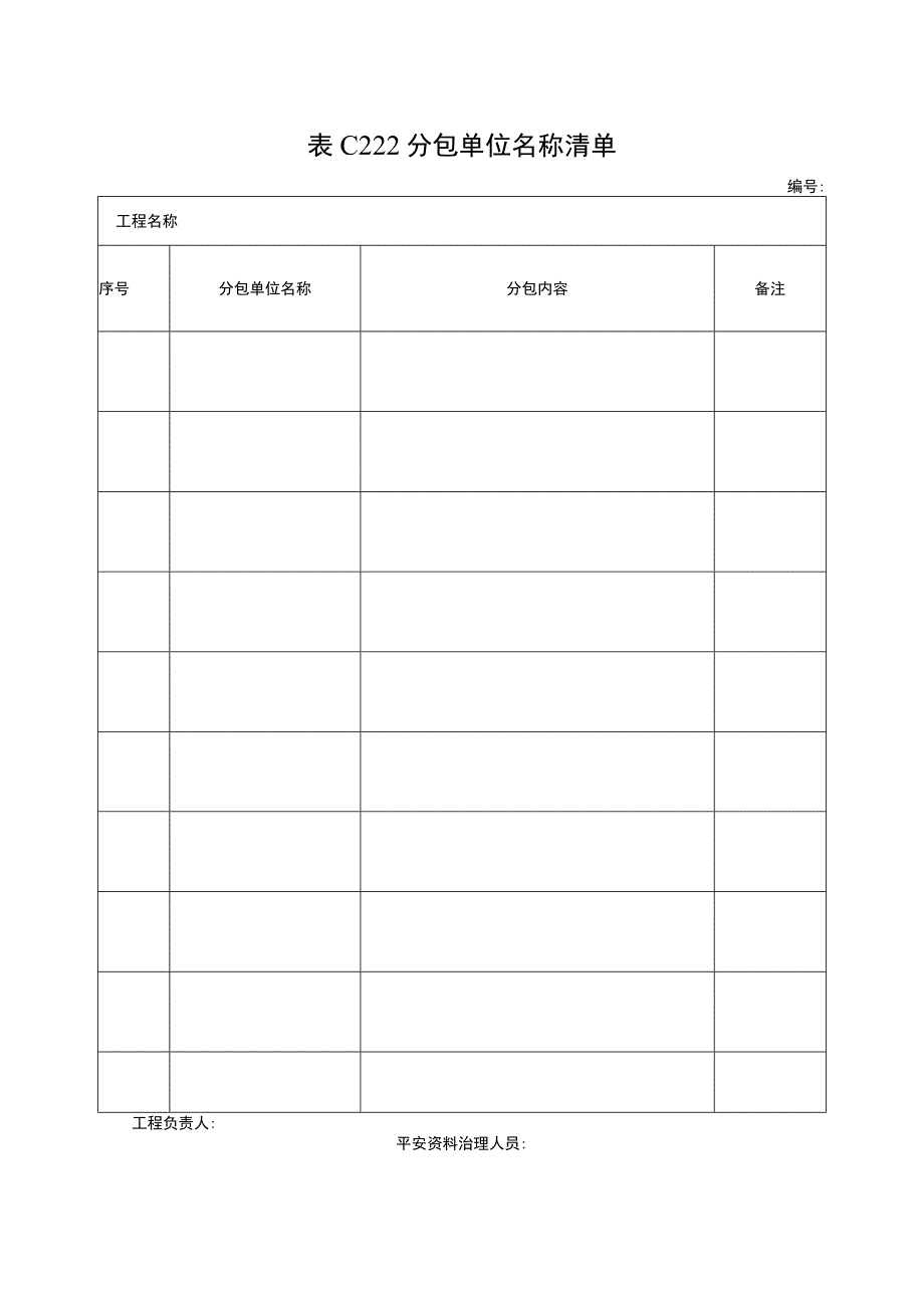 分包单位名称清单2023版.docx_第1页