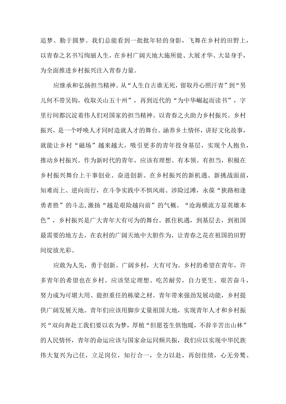 以乡村好青年行动凝聚起乡村振兴的澎湃动能 发言稿.docx_第2页