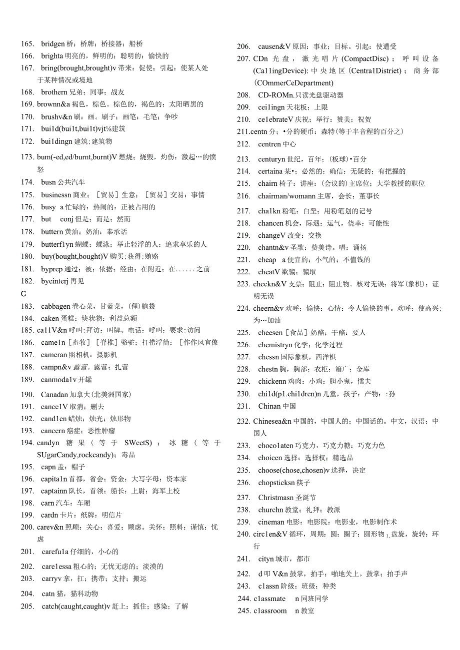 初中必背词汇1600带翻译初中必背3000单词.docx_第3页