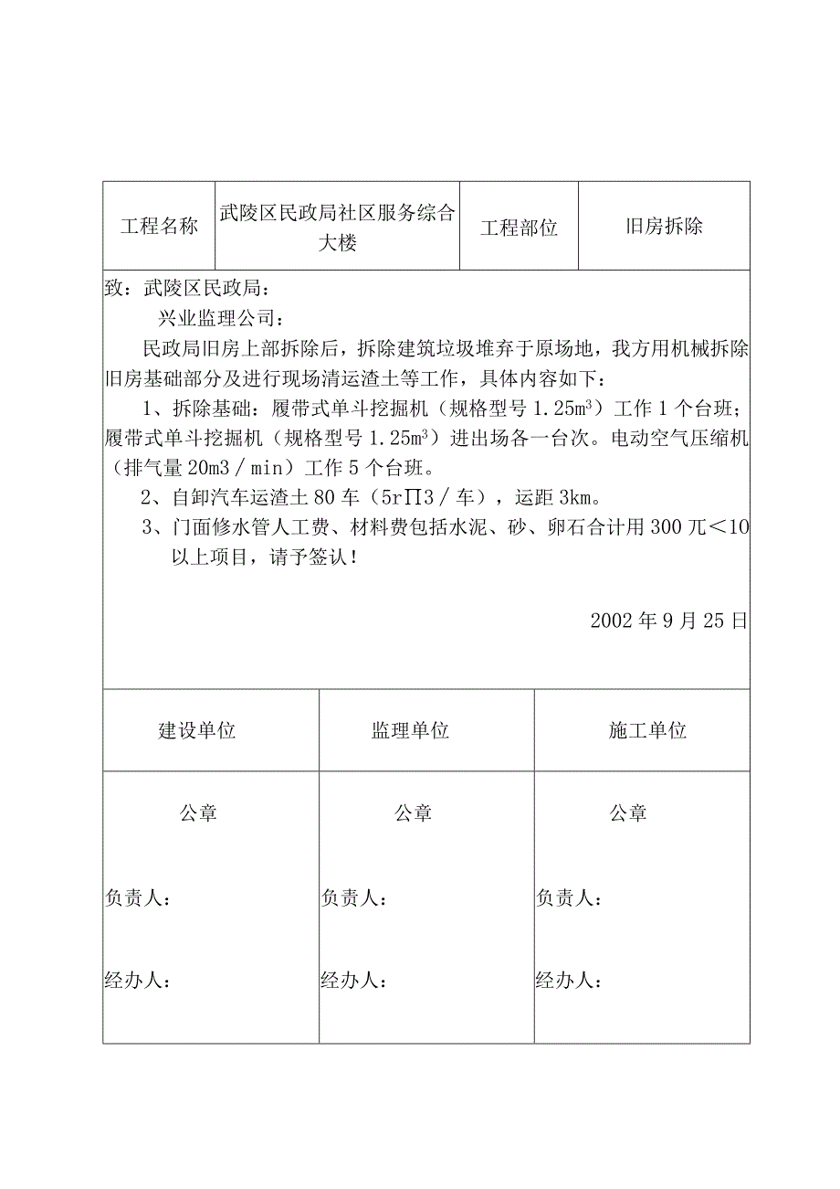 民政局社区服务综合大楼工程现场签证单.docx_第2页