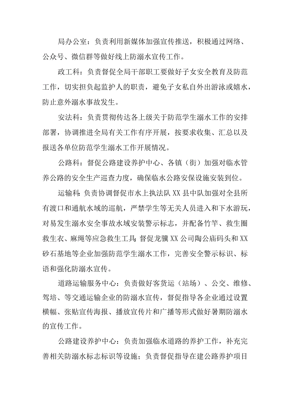 XX县交通运输行业2023年防范学生溺水专项行动工作方案.docx_第2页