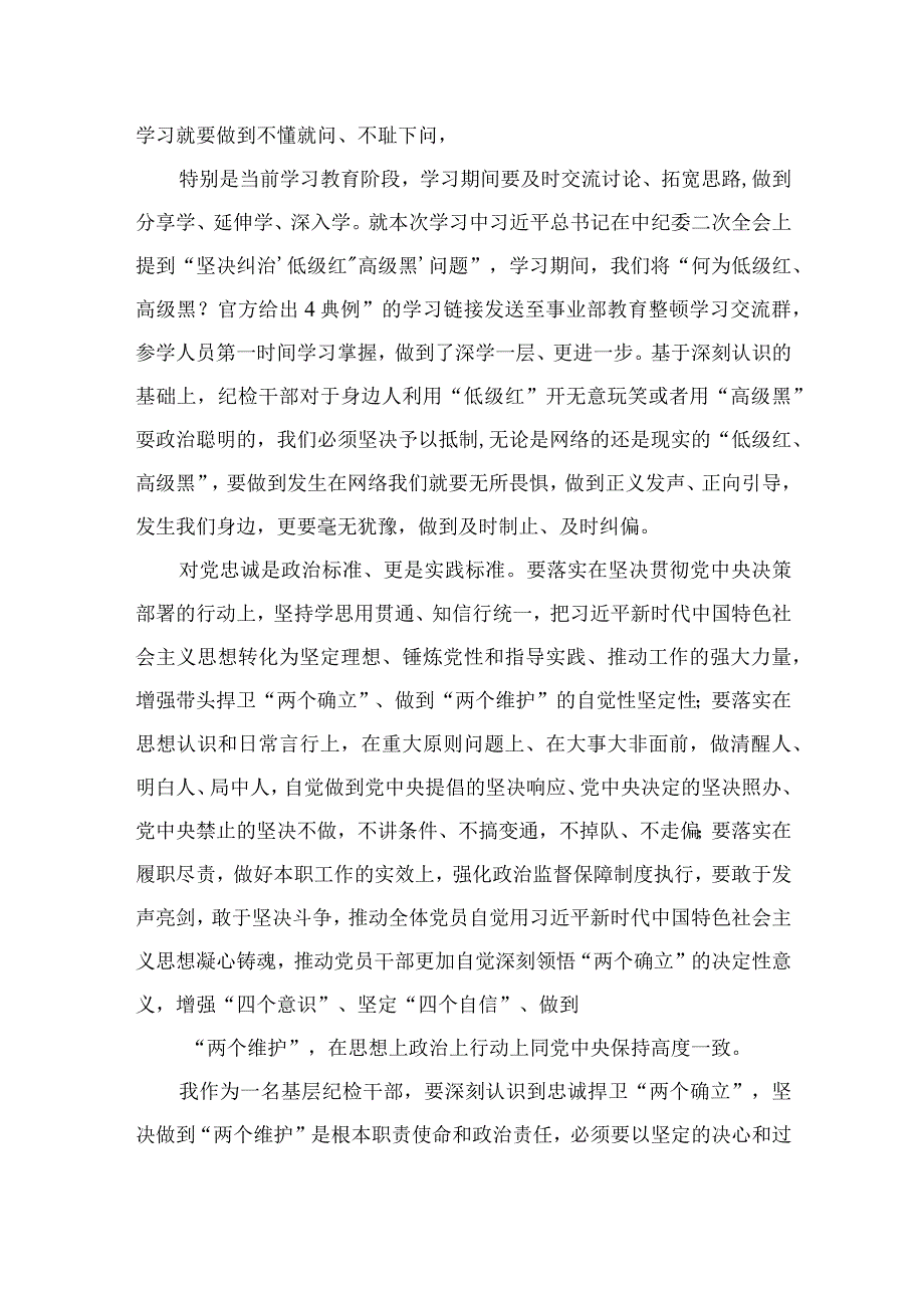 2023年纪检监察干部队伍教育整顿心得体会范文范文精选10篇模板.docx_第2页