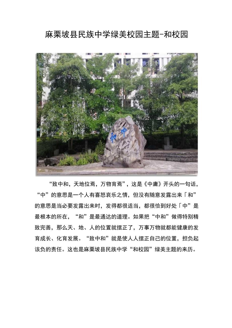 中学绿美校园主题：和校园.docx_第1页