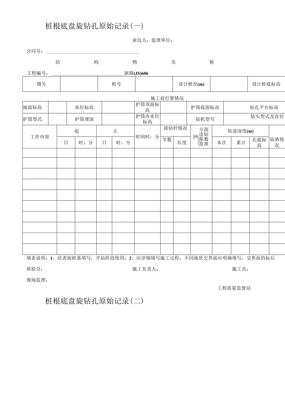 2023年桩根底盘旋钻孔原始记录〔一〕.docx_第1页