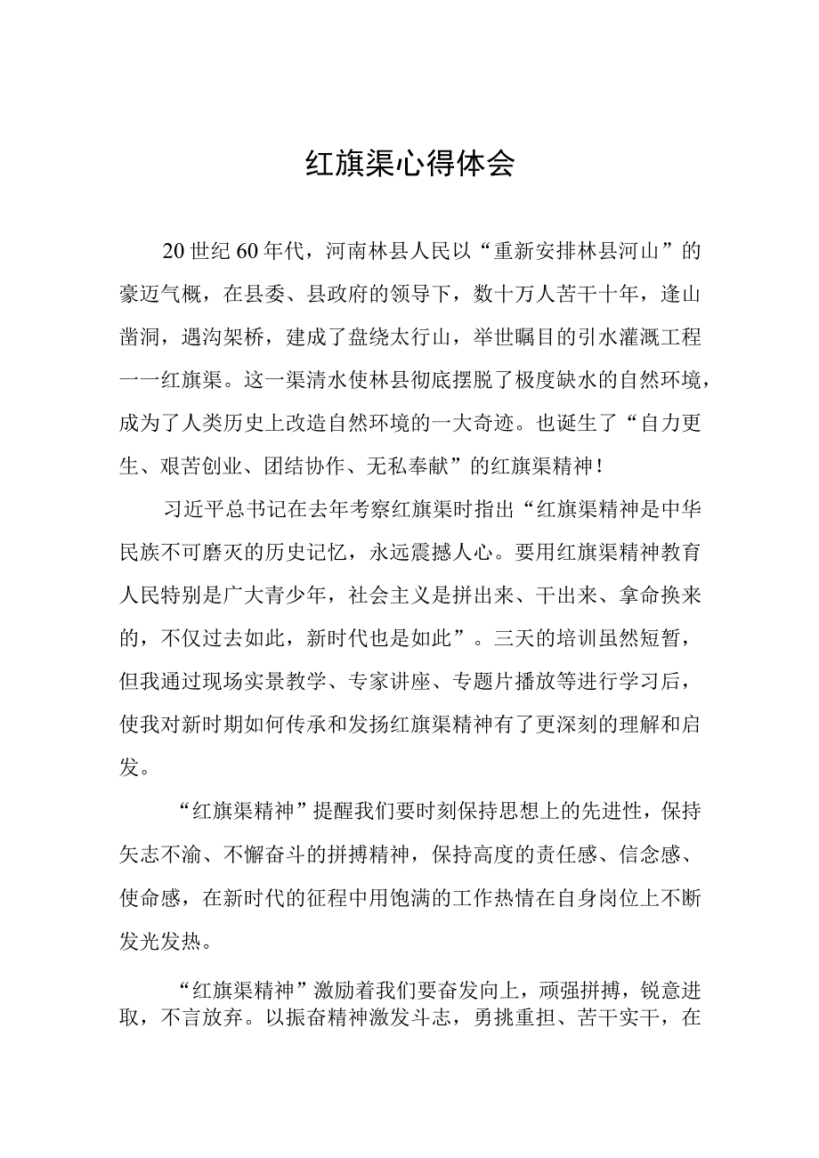 弘扬红旗渠精神主题教育活动心得体会八篇.docx_第1页