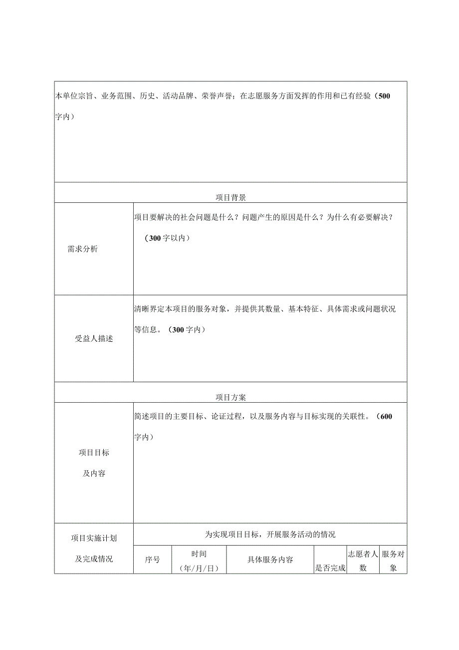 第三届山东省青年志愿服务项目大赛志愿服务项目类申报表.docx_第3页