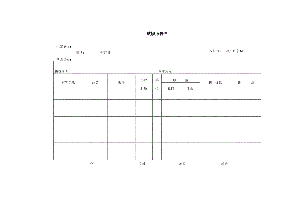 破损报告单.docx_第1页