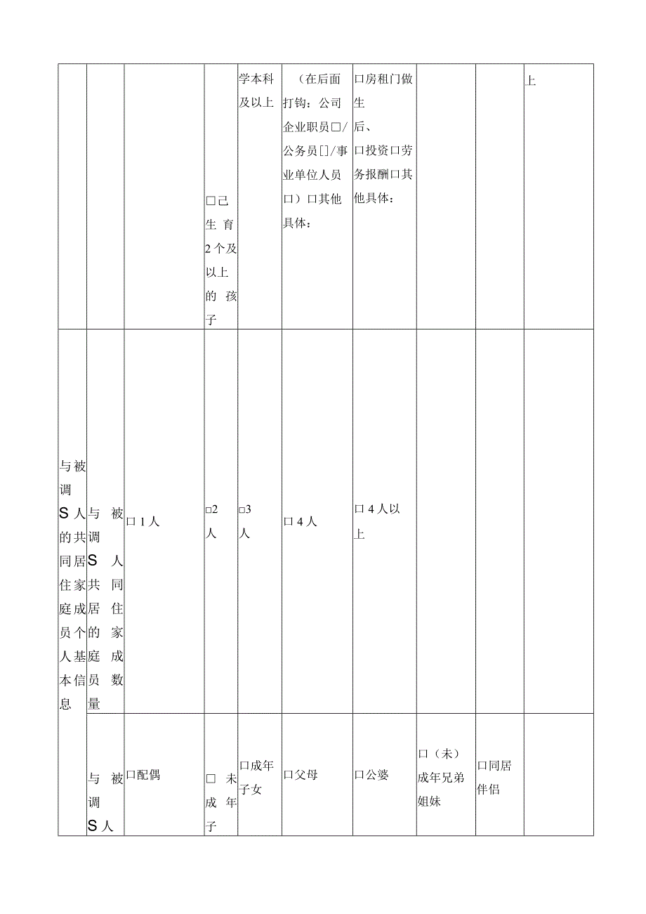 被调查人及家庭成员基本信息自评表.docx_第2页