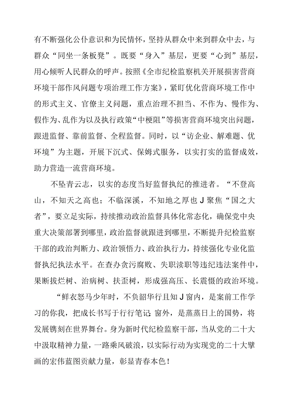 纪检监察干部学习《贯彻党的二十大精神》心得材料.docx_第2页